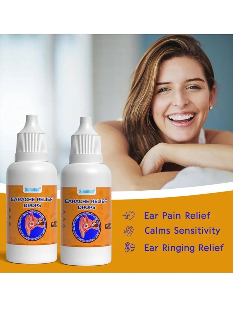 Sumifun - Ear Wax Removal Drops, Non Irritating Clogged Ear Canal Wax Drops, Natural Plant Extracts Ear Ringing Drops, Fragrance Free Ear Relief Drops For Men, Women, (20ml) - Image 1