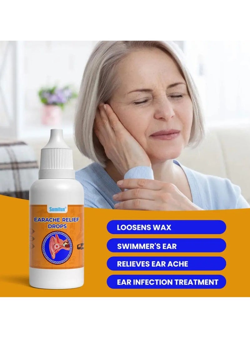 Sumifun - Ear Wax Removal Drops, Non Irritating Clogged Ear Canal Wax Drops, Natural Plant Extracts Ear Ringing Drops, Fragrance Free Ear Relief Drops For Men, Women, (20ml) - Image 1