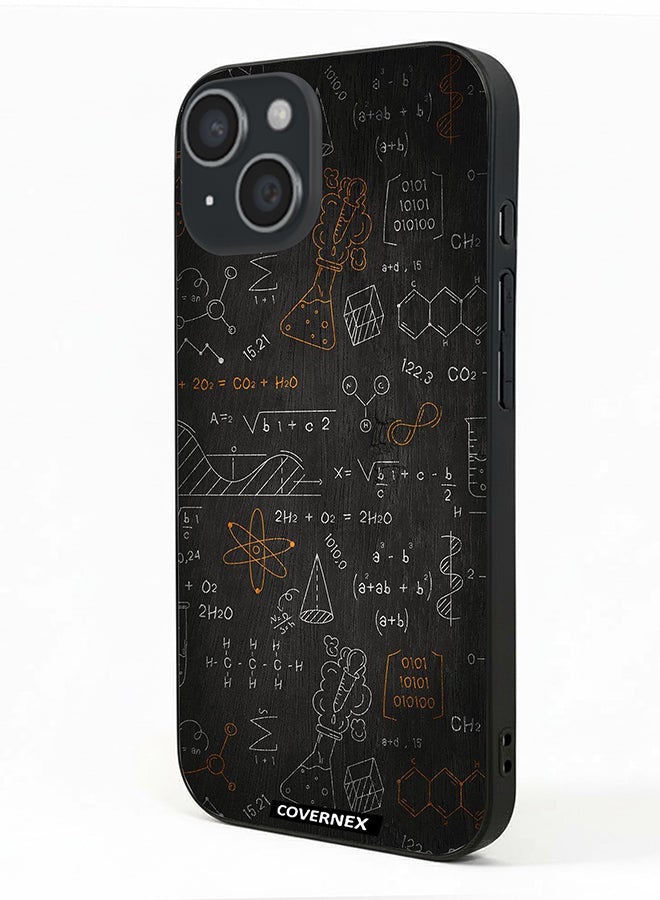 Covernex Apple iPhone 15 Protective Case Cover Printed Featuring The Scientist Chalkboard Formula - Image 1