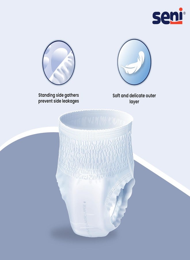 Seni Pants Classic Adult Diaper Pants (Pull-Ups), Breathable, Leak-Proof, with Wetness Indicator, Size Medium, 10 Pcs per Pack - Image 5