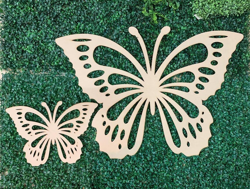 Curious Button Set of 10 Pcs Wooden Butterfly Cutout - Birthday, Wall/Home Decor, Party Decor, Butterfly Decoration, Butterfly Party, Wooden Nursery Decor - Image 1