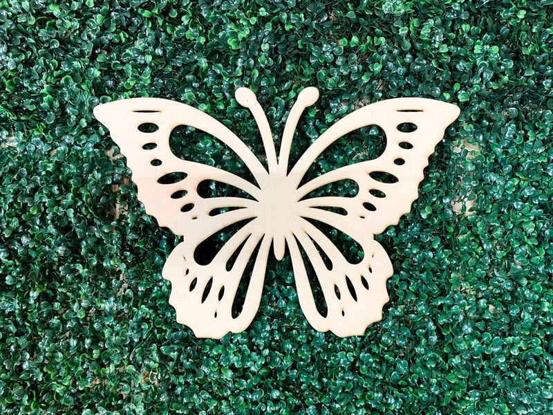 Curious Button Set of 10 Pcs Wooden Butterfly Cutout - Birthday, Wall/Home Decor, Party Decor, Butterfly Decoration, Butterfly Party, Wooden Nursery Decor - Image 2