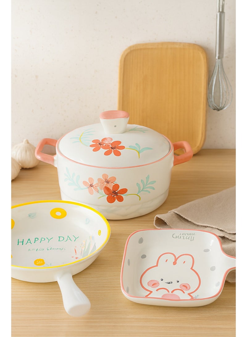 Porcelain Set “Kitchen Warmth” – 3 Elegant Pieces - Image 1