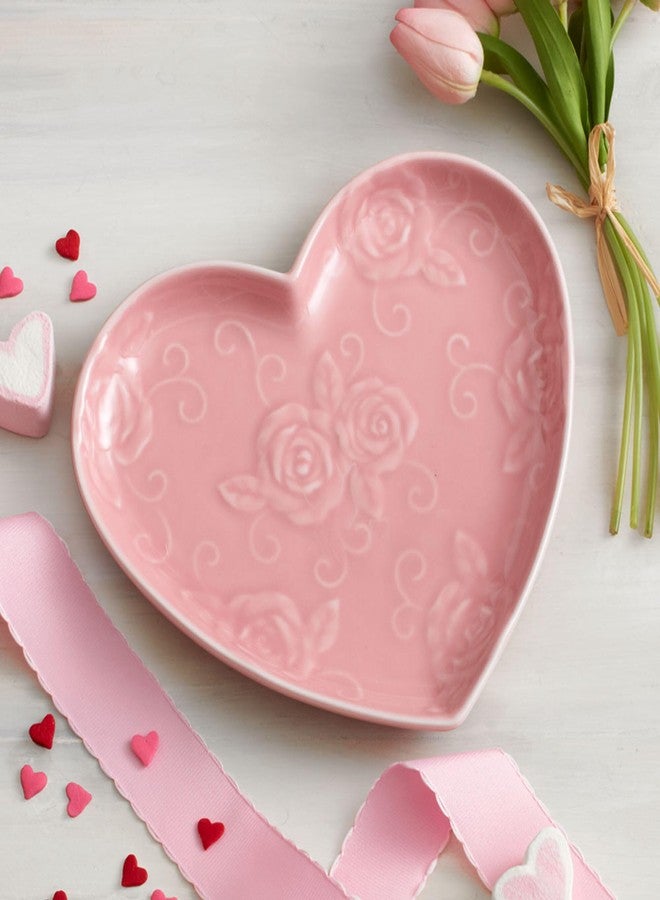 Pfaltzgraff Tearose Heart Salad Dessert Plate, 9" Pink - Image 4