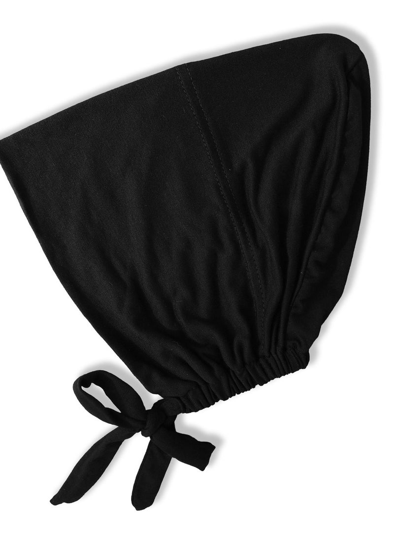 Under Scarf Hijab Cap with Tie-Back Closure for Women, Set of 3  - Image 5