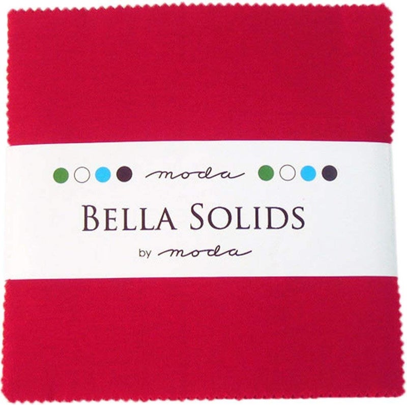 Moda Fabrics Moda Bella Solids Red 9900-16 Charm Pack, 42 5-inch Cotton Fabric Squares - Image 5