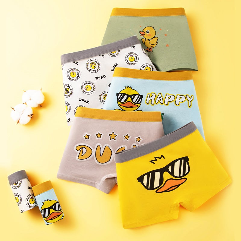 Summer Cotton Boys Boxer Briefs 1012 little duck