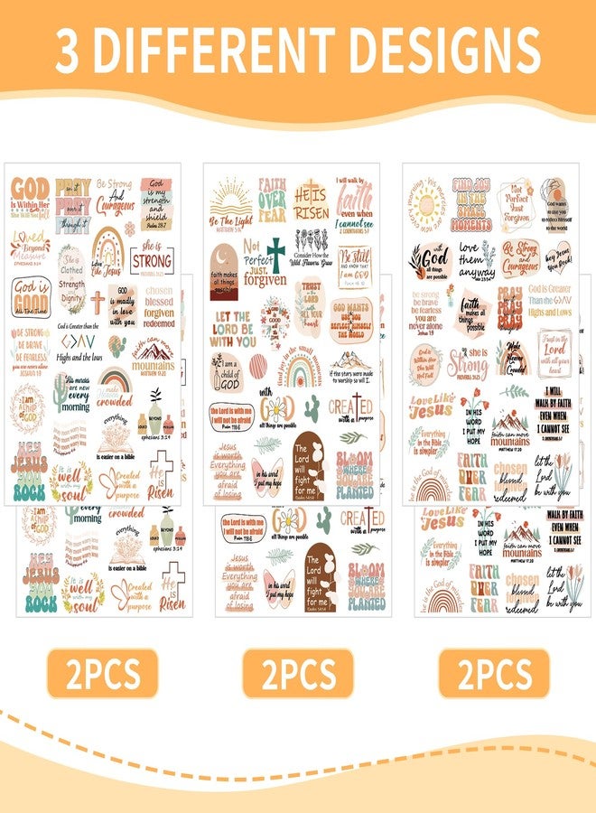 EoBeCy Christian Temporary Tattoos Stickers - 150+ Bible Verse Birthday Party Favors Decorations, Boho Christian Party Supplies for Teen/Adult (6 sheets) - Image 3