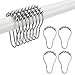 Titanker Titanker Shower Curtain Hooks Rings, Rust-Resistant Metal Shower Curtain Hooks Rings for Bathroom Shower Rods Curtains - Image 2