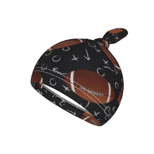 Sozzjile Football Baby Stuff Swaddle Blanket with Beanie Set, Soft Football Baby Blankets Newborn Sleeping Sacks for Girls Boys - Image 4
