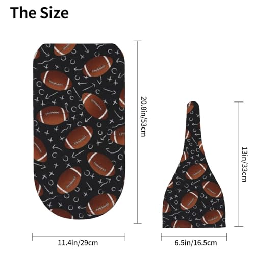 Sozzjile Football Baby Stuff Swaddle Blanket with Beanie Set, Soft Football Baby Blankets Newborn Sleeping Sacks for Girls Boys - Image 5