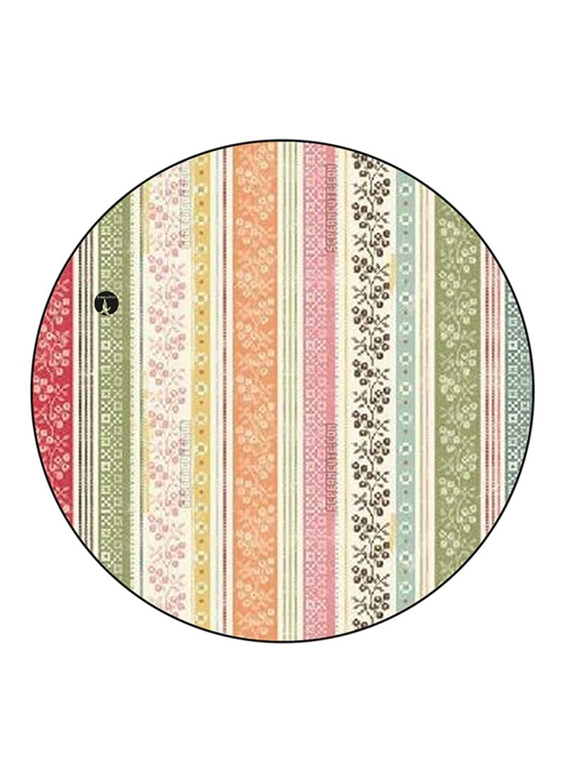 RKN Vintage Art Pattern Round Pin Badge Multicolour - Image 1