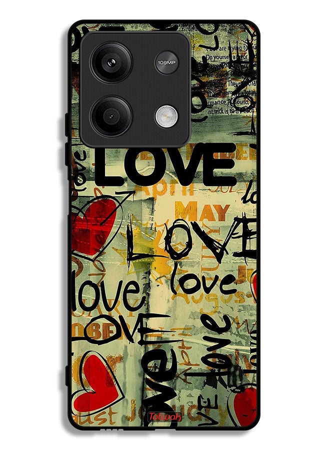 Tolwak Xiaomi Redmi Note 13 Protective Case Cover Love Tags - Image 1