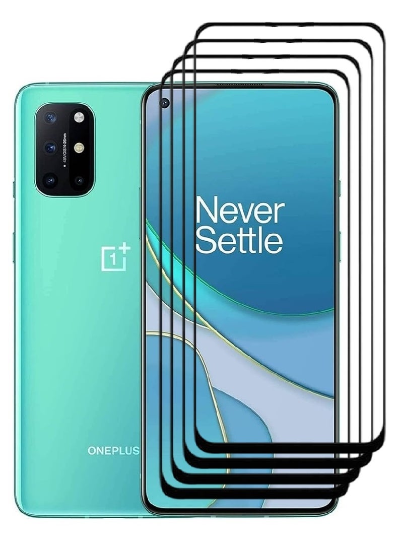 AINA 4 Pieces Tempered Glass Screen Protector 5D Designed For OnePlus 8T Full Glue Edge to Edge Full Screen Coverage And Bubble Free - Image 1