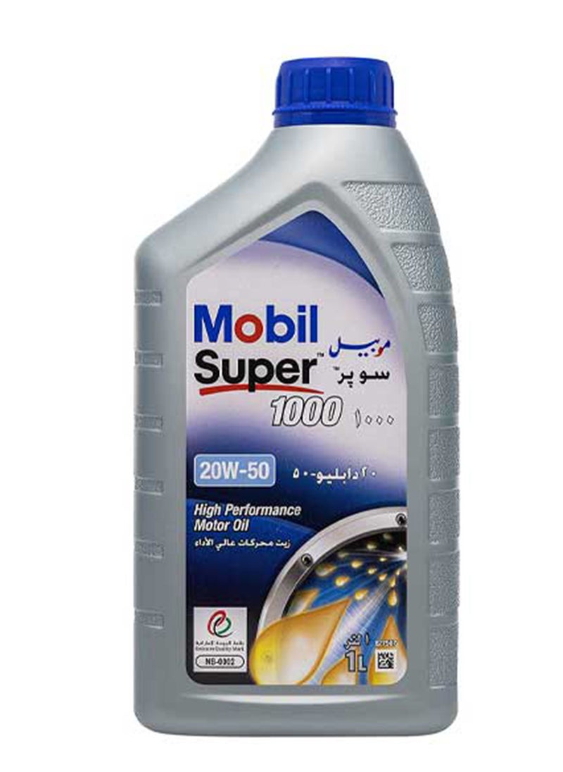 Mobil Engine Oil - Super 1000 20W50 Mineral SL/SN Plus - 1L 