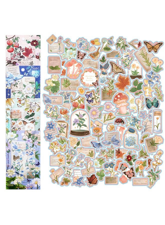 فنبلاست مجموعة ملصقات فان بلاست كاواي من بلاستيك بي في سي، 16 ورقة (100+ قطعة) ثلاثية الأبعاد للبنات، ملصقات جمالية، تدوين يوميات، سكرابوكينغ، لطيفة (زهور 4×4 = 16 ورقة ذاتية اللصق، حائط، 10 سم، 19 سم) - Image 1