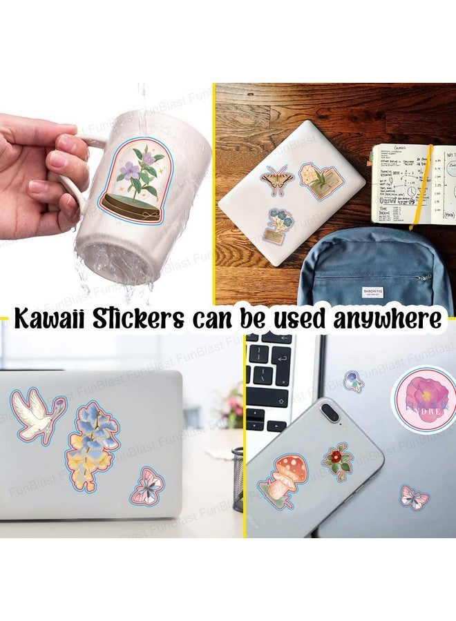 فنبلاست مجموعة ملصقات فان بلاست كاواي من بلاستيك بي في سي، 16 ورقة (100+ قطعة) ثلاثية الأبعاد للبنات، ملصقات جمالية، تدوين يوميات، سكرابوكينغ، لطيفة (زهور 4×4 = 16 ورقة ذاتية اللصق، حائط، 10 سم، 19 سم) - Image 3