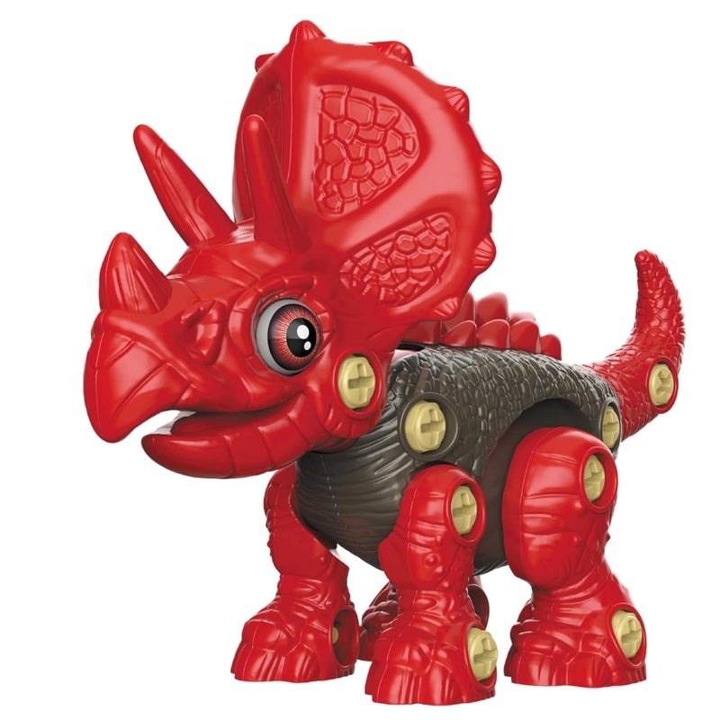 ThinkerPlace Large DIY Triceratops Dinosaur Kit with Motor Play | Learn About Motors | Take Apart Dinosaur Toys | Build, Play & Learn | STEM Educational Toy for Kids Age 4+ | Science & Learning Toy - Image 1