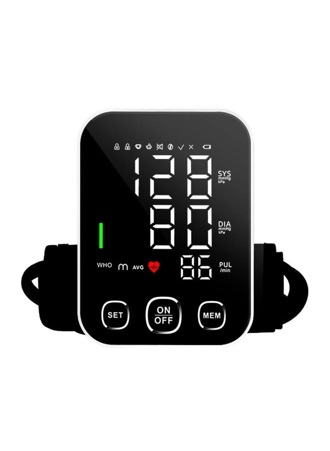 هيومان جوي جهاز قياس ضغط الدم من أعلى الذراع مع شاشة LED كبيرة وإضاءة خلفية وبث صوتي للاستخدام المنزلي وجهاز قياس ضغط الدم مع ذاكرة قراءة 2 × 120 - Image 1