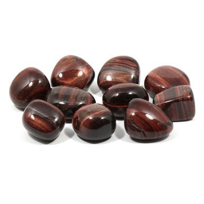 CrystalAge Red Tiger Eye Tumble Stone (20-25mm) - Pack of 5 - Image 3