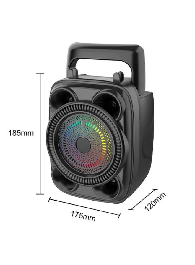 سينجي سبيكر محمول متعدد الوسائط مع مايكروفون وإضاءة LED، بطارية 1200 مللي أمبير، صوت قوي جهير، موديل ZQS1498 - Image 4