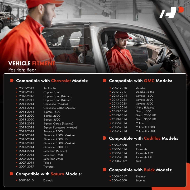 A-Premium 4-Pc Reverse Backup Parking Aid Assist Sensor Compatible With Chevy  Gmc  Buick  Cadillac & Saturn Models - Silverado  Traverse  Tahoe  Sierra  Yukon  Enclave  Dts  Srx  Escalade  Outlook - Image 2