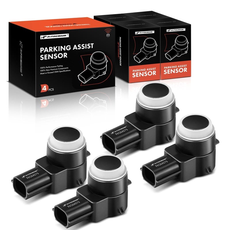A-Premium 4-Pc Reverse Backup Parking Aid Assist Sensor Compatible With Chevy  Gmc  Buick  Cadillac & Saturn Models - Silverado  Traverse  Tahoe  Sierra  Yukon  Enclave  Dts  Srx  Escalade  Outlook - Image 1