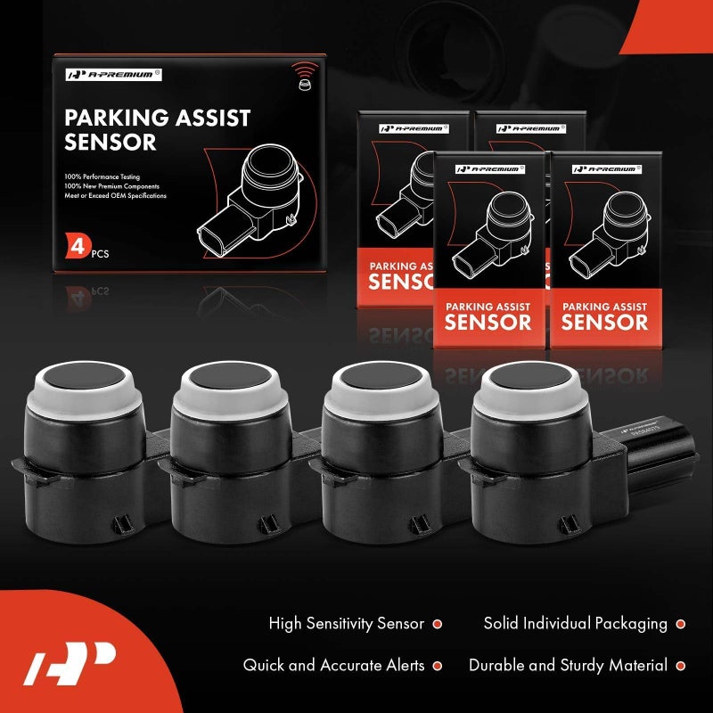 A-Premium 4-Pc Reverse Backup Parking Aid Assist Sensor Compatible With Chevy  Gmc  Buick  Cadillac & Saturn Models - Silverado  Traverse  Tahoe  Sierra  Yukon  Enclave  Dts  Srx  Escalade  Outlook - Image 3