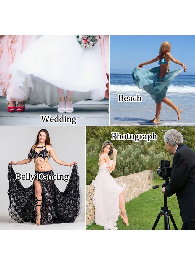Bienvenu سوار كاحل عملة عتيق مع شرابة لمهرجان الغجر على الشاطئ، بوهيمي، ذهبي - Image 4