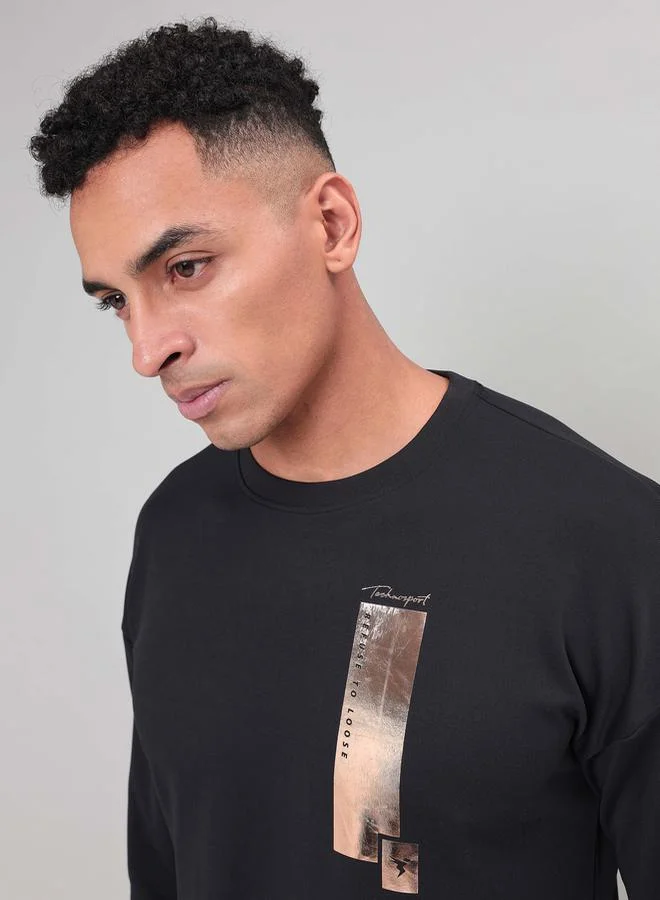 تكنوسبورت Technosport 4-Way Stretch Printed Sweatshirt