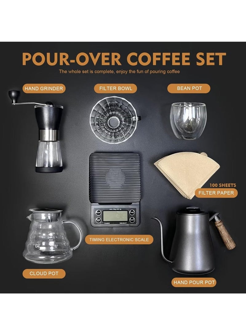 Denx Coffee Maker Kit, 12pcs Coffee Accessories Tools with Portable Carrying Bag, Drip Coffee Kit - Image 3