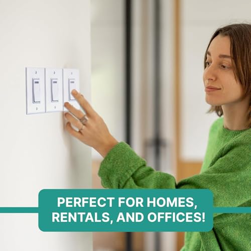 ISC Identify Switch Cover – Light Switch Plate Covers with Labels, Includes 47 Pre-Printed Identification Labels for Easy Home Organization, 5 Pack White - Image 5