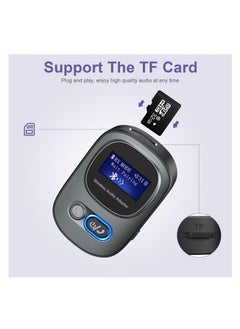 Excefore Bluetooth 5.3 Transmitter and Receiver, Bluetooth Adapter Audio with LED Display, Hand-Free Call 3.5mm Bluetooth Aux Adapter, Support TF Card, Volume Control, Navigation, for PC, TV, Home Audio  - Image 5