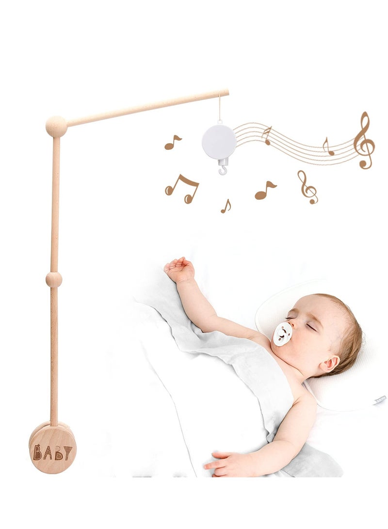 Excefore Baby Mobile Holder Arm with Rotating Music Box, 30 inch Beech Hangers, Strong Anti Slip Attachment, Suitable for Baby Girls Boys Nursery Decor - Image 1