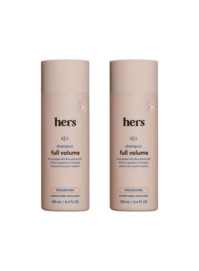 HIMS & HERS Hers Full Volume Shampoo 2 Pack - Volumizing Shampoo for Women - Soft Cedar & Citron - Women's Natural Shampoo Adds Volume, Shine & Bounce - 2 x 6.4 fl oz - Image 1
