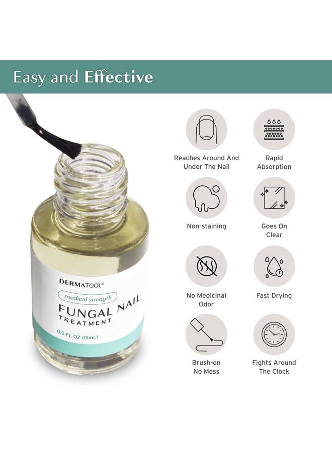 DERMATOOL علاج فطريات الأظافر - محلول مضاد للفطريات بقوة إضافية وعلاج فطريات الأظافر للقدمين - يصلح الأظافر المتضررة من الفطريات، الصفراء، السميكة، والمشوهة - علاجات فطريات الأظافر للقدمين والأصابع - Image 3