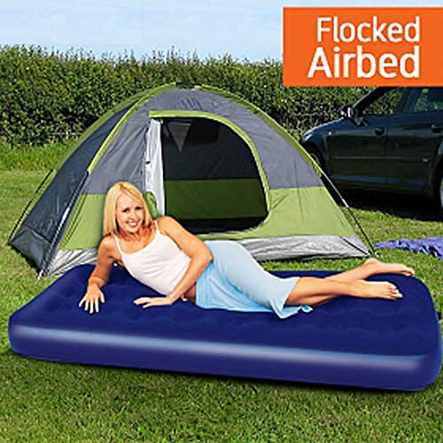 Whitecloud TRANSFORMING HOMES Polyvinyl Chloride (PVC) Flocked Pvc Air Bed King Size Navy Blue (185X76X22 Cm) 67000, Single - Image 4