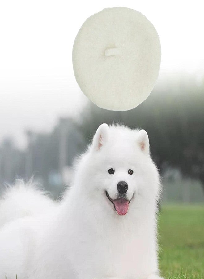 Leefasy Dog Cat Beret Wool Yard Hat Hat Diameter 5.1 inch with Adjustable Elastic Band Under The Chin Hand Wash Recommend Fashion Costume Durable, White - Image 3