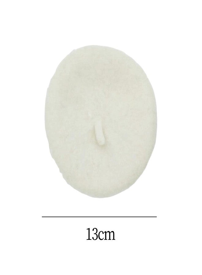 Leefasy Dog Cat Beret Wool Yard Hat Hat Diameter 5.1 inch with Adjustable Elastic Band Under The Chin Hand Wash Recommend Fashion Costume Durable, White - Image 2