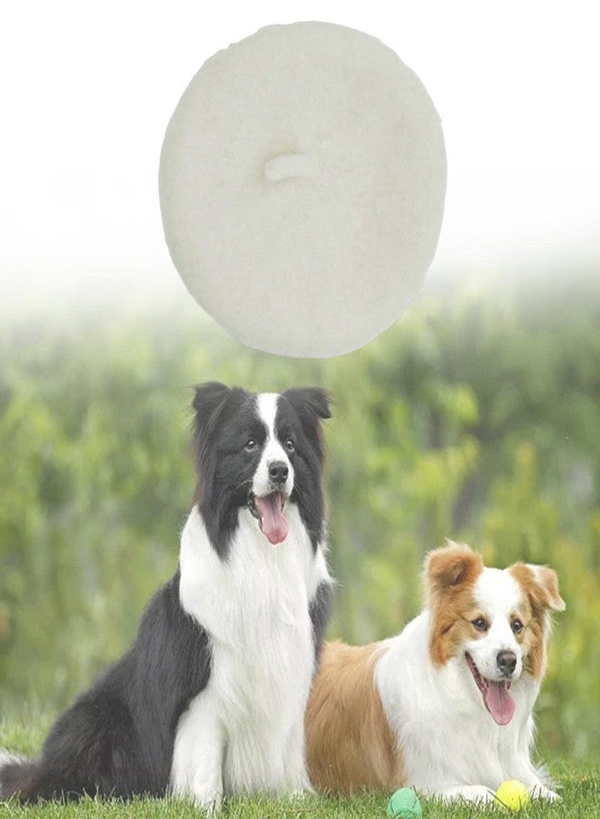 Leefasy Dog Cat Beret Wool Yard Hat Hat Diameter 5.1 inch with Adjustable Elastic Band Under The Chin Hand Wash Recommend Fashion Costume Durable, White - Image 5