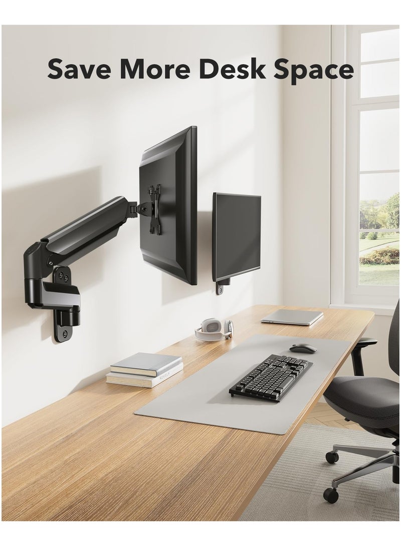 XiuWoo Monitor Wall Mount for Max 32 inch Screen, Alloy Steel Holds up to 19.8 lbs, Gas Spring Monitor Arm Wall Mount, Full Adjustable Tilt Swivel Rotate, VESA 75/100mm  - Image 3