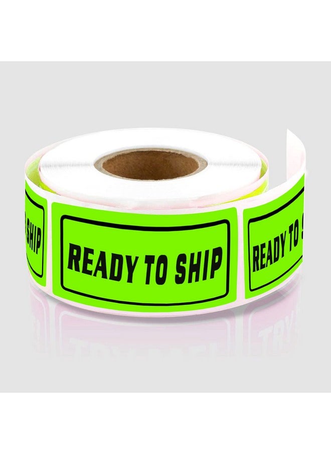 Besttile - Ready To Ship Green Fluorescent Shipping Label Stickers For Packing Mailing,1X2Inches,500Pcs. - Image 1