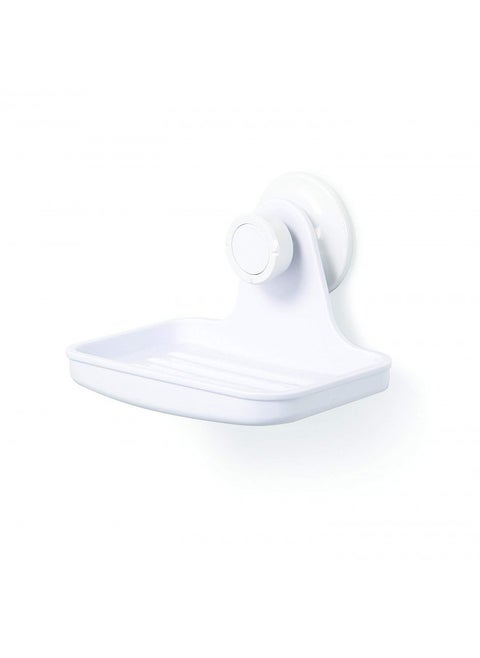Umbra Flex Soap Dish with Patented Gel-Lock Technology Suction Cup, White