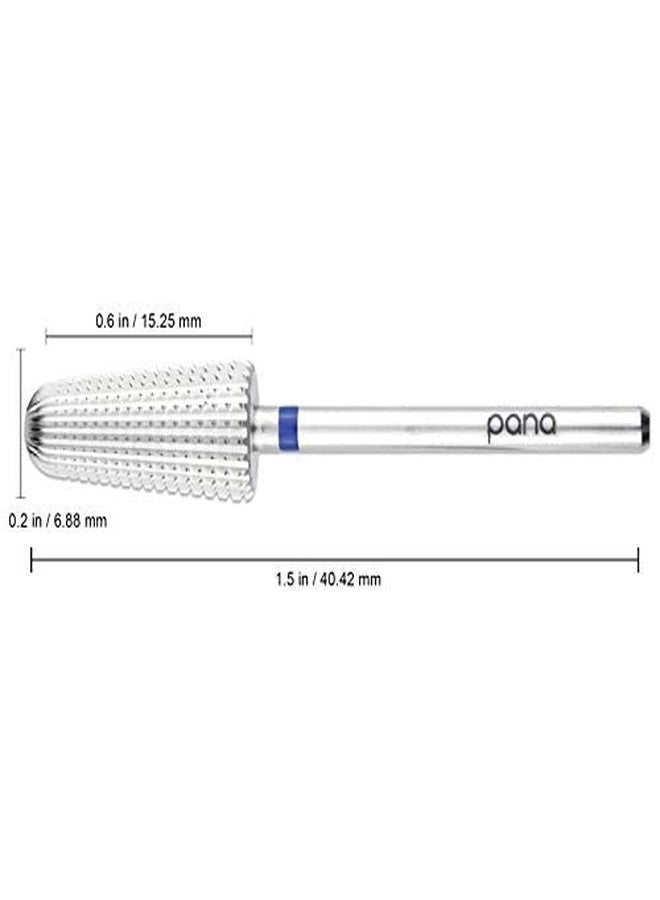 PANA 2-Way Volcano Carbide Bit 3/32" Shank Size - (Silver, Medium Grit) - Two Way Rotate use for Both Left and Right Handed Fast remove Acrylic or Hard Gel Nail Drill Bit for Manicure Pedicure - Image 2