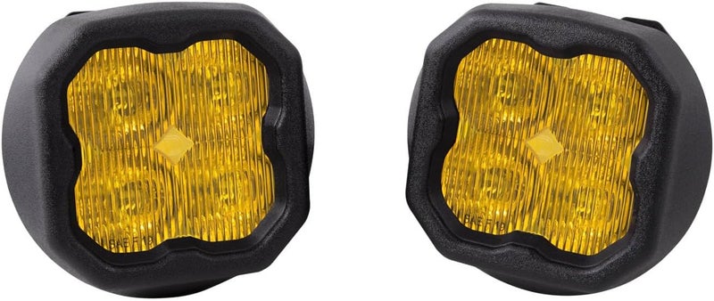 Diode Dynamics Stage Series 3in SAE/DOT Type GM Fog Light Kit - Yellow Fog Lights for Chevy Colorado, GMC Canyon, Sierra, Pontiac - Image 1