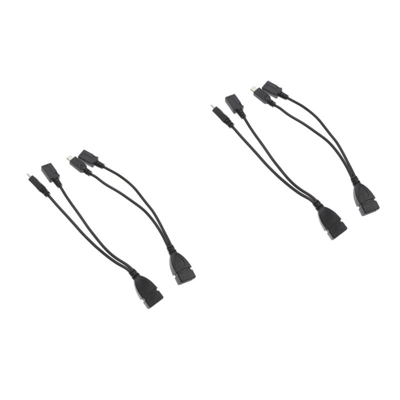 كابل محول Micro USB 2 قطعة ملحق هاتف بلاستيكي محول خط بيانات تزويد - Image 2