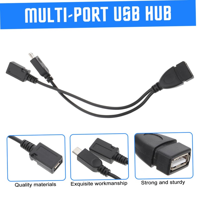 كابل محول Micro USB 2 قطعة ملحق هاتف بلاستيكي محول خط بيانات تزويد - Image 4