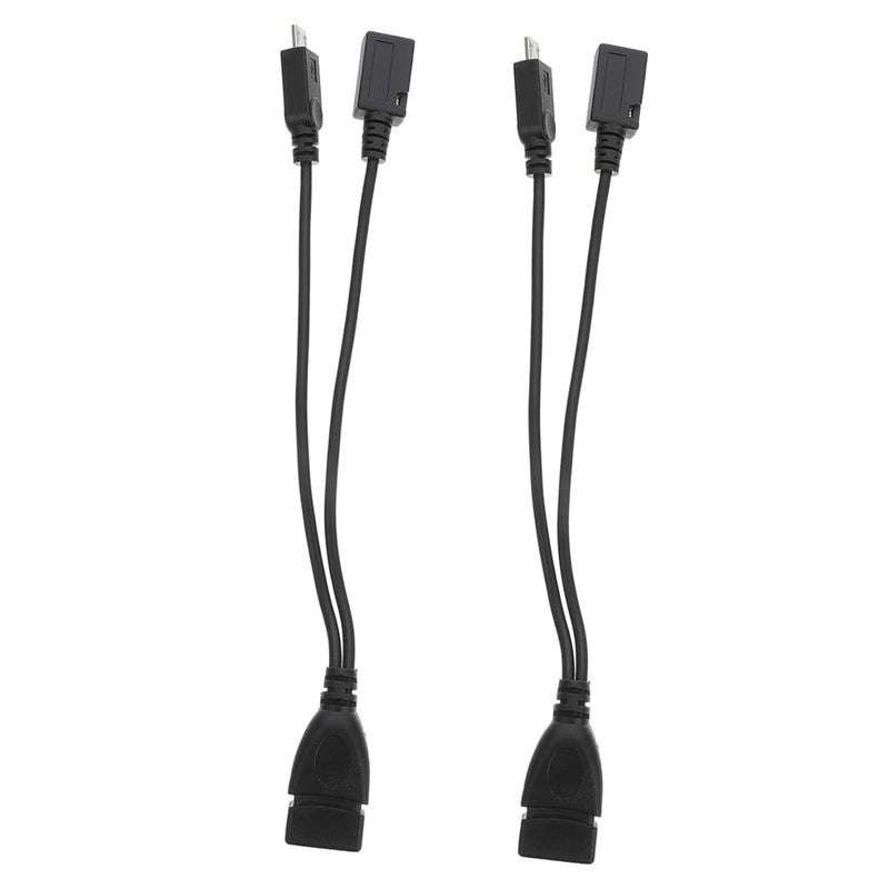 كابل محول Micro USB 2 قطعة ملحق هاتف بلاستيكي محول خط بيانات تزويد - Image 1