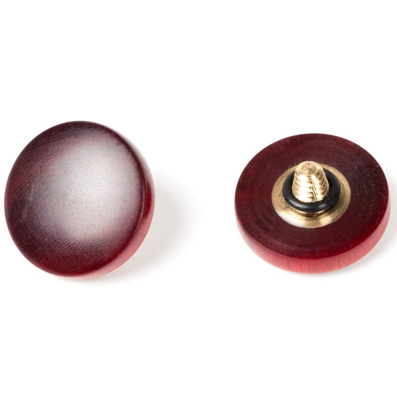 VKO Wood Soft Shutter Release Button,Delicate Camera Shutter Button 12mm Convex Surface Red 1 PCS (Wood Grain Random) - Image 1