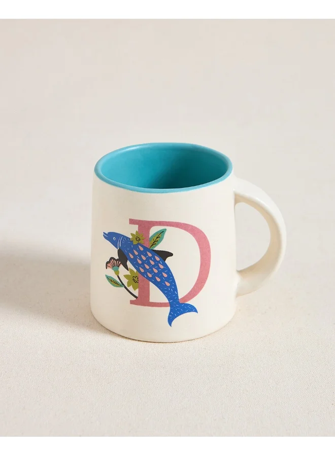Chumbak Dolphin Alphabet Mug - D